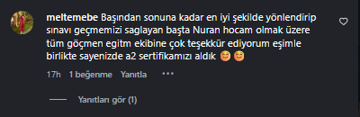 Öğrenci mesajı