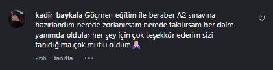 Öğrenci mesajı